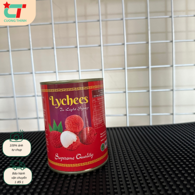 Vải Ngâm Thanh Hà Lon 560gr