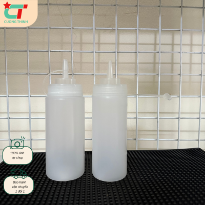 Bình nhựa đựng tương, syrup, nước sốt dung tích 400ml