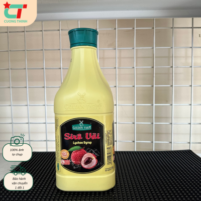 Siro Golden Farm vị Vải Chai 2L