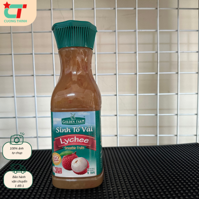 Sinh Tố Golden Farm vị  Vải Chai 1L