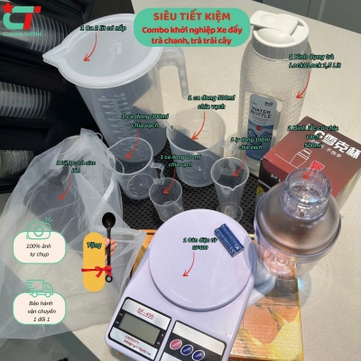 Combo siêu tiết kiệm khởi nghiệp bán trà chanh (10 món)