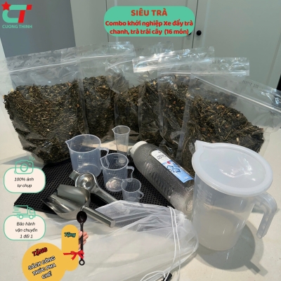 COMBO SIÊU TRÀ KHỞI NGHIỆP XE ĐẨY TRÀ CHANH (16 món y hình)