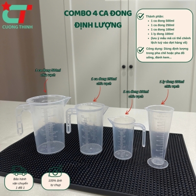 Combo 4 ca đong 500ml - 250ml - 100ml